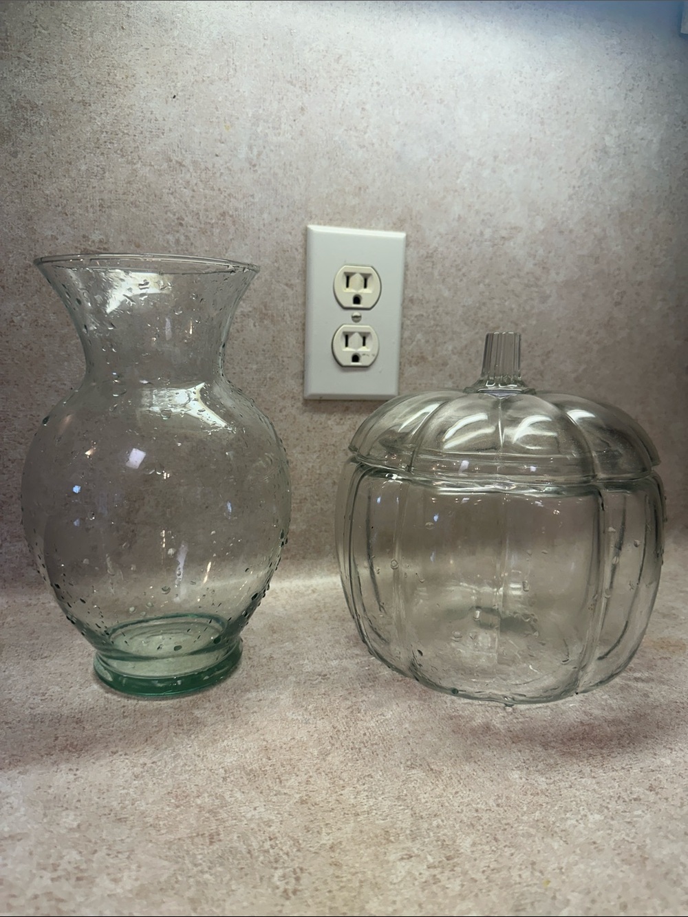 Source Unknown Clear Glass Pumpkin Candy Jar with Lid